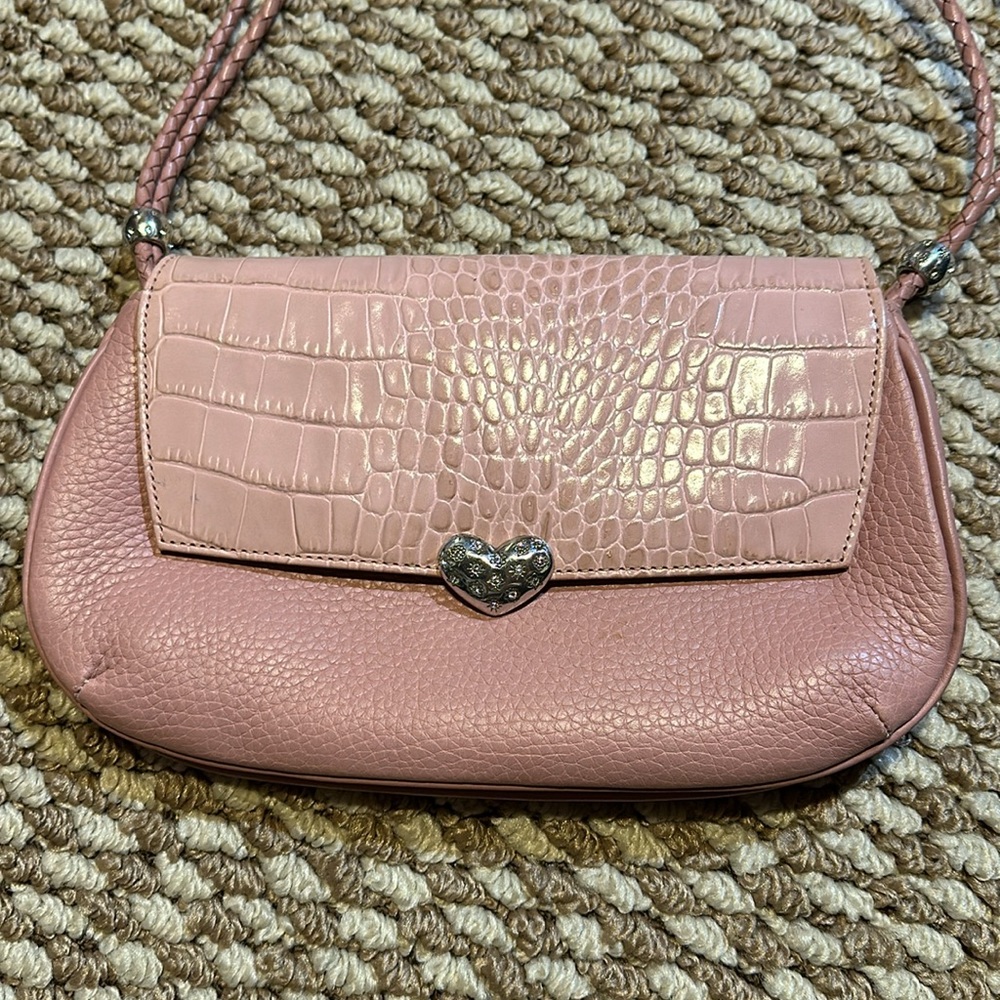 Brighton blush pink croc bag heart braided - Picture 2 of 13